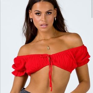Princess Polly Zayna Top Red.